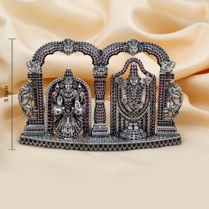 Pure 92.5 Silver Balaji And Padmavathi 2D Idol | SHOBITAM