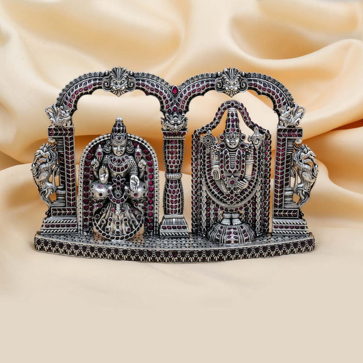 Pure 92.5 Silver Balaji And Padmavathi 2D Idol | SHOBITAM