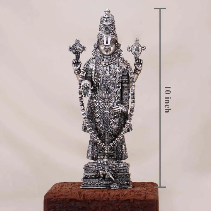 Pure 92.5 Silver Venkateswara 3D Idol | SHOBITAM