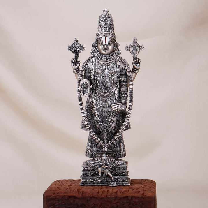 Pure 92.5 Silver Venkateswara 3D Idol | SHOBITAM