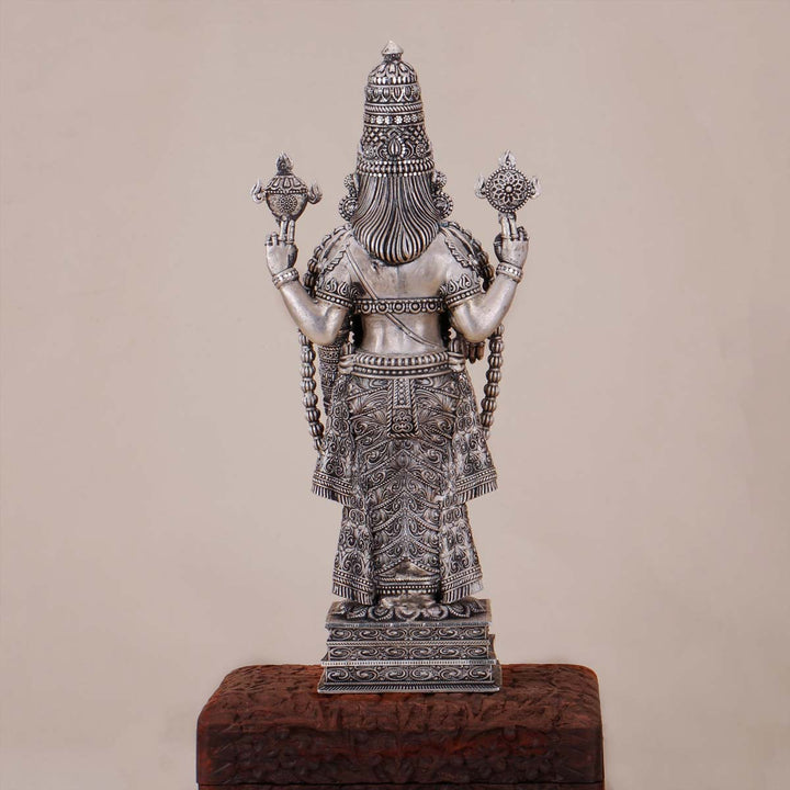 Pure 92.5 Silver Venkateswara 3D Idol | SHOBITAM