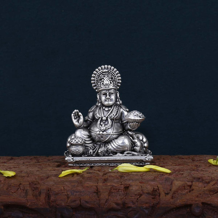 Pure 92.5 Silver Kuberan 3D Solid Idol | SHOBITAM