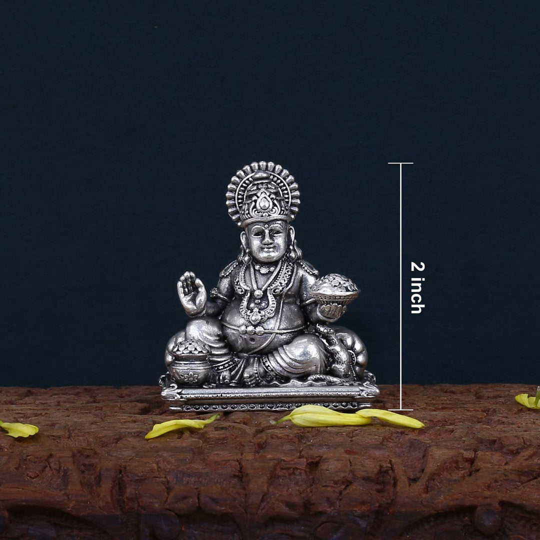 Pure 92.5 Silver Kuberan 3D Solid Idol | SHOBITAM