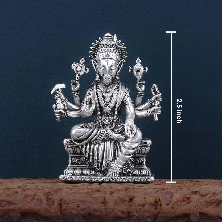 Pure 92.5 silver Sri Varahiamman 3D Solid Idol  | SHOBITAM