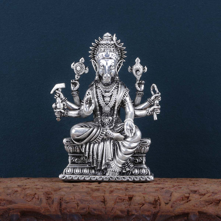 Pure 92.5 silver Sri Varahiamman 3D Solid Idol  | SHOBITAM