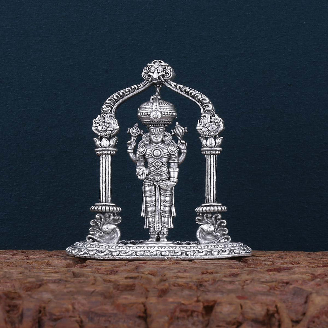Pure 92.5 silver antique finish Balaji  idol 2"