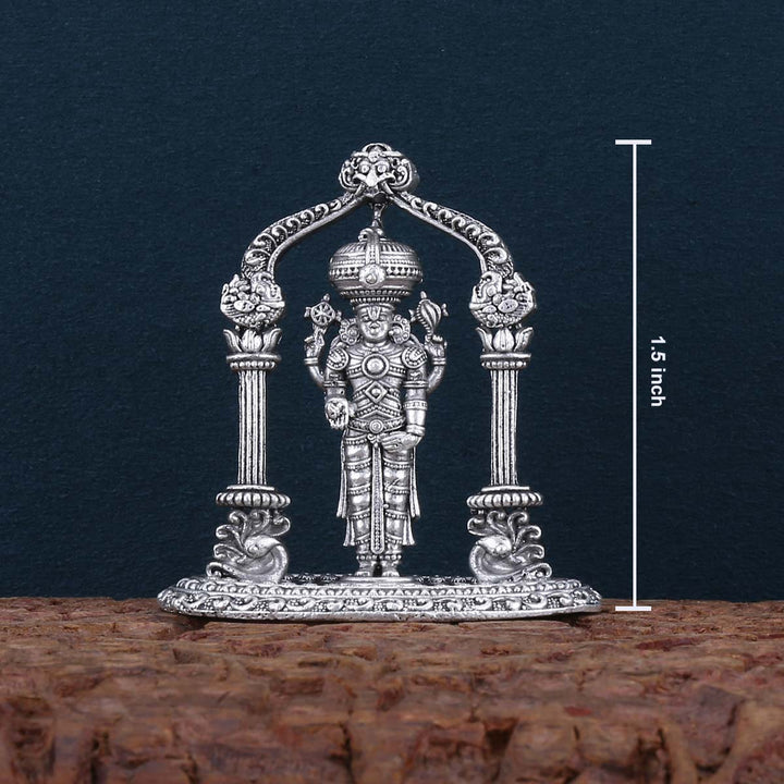 Pure 92.5 silver antique finish Balaji  idol 2"