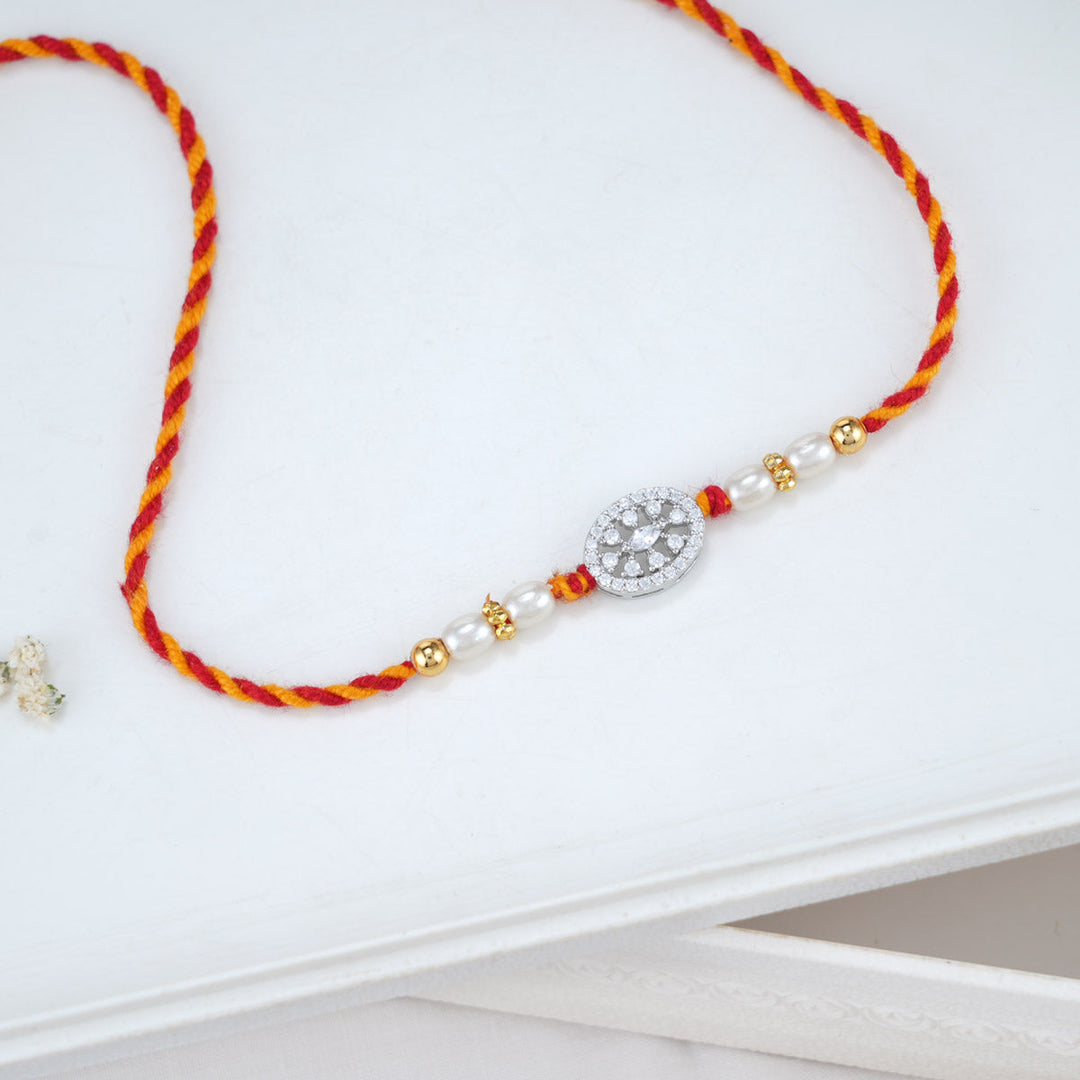 Pure 92.5 Silver Shining Silver Rakhi | SHOBITAM