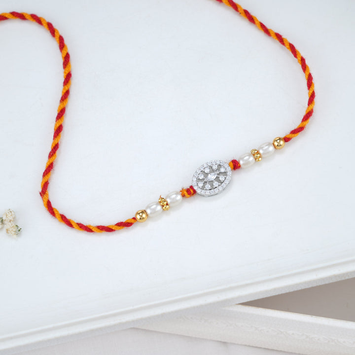 Pure 92.5 Silver Shining Silver Rakhi | SHOBITAM