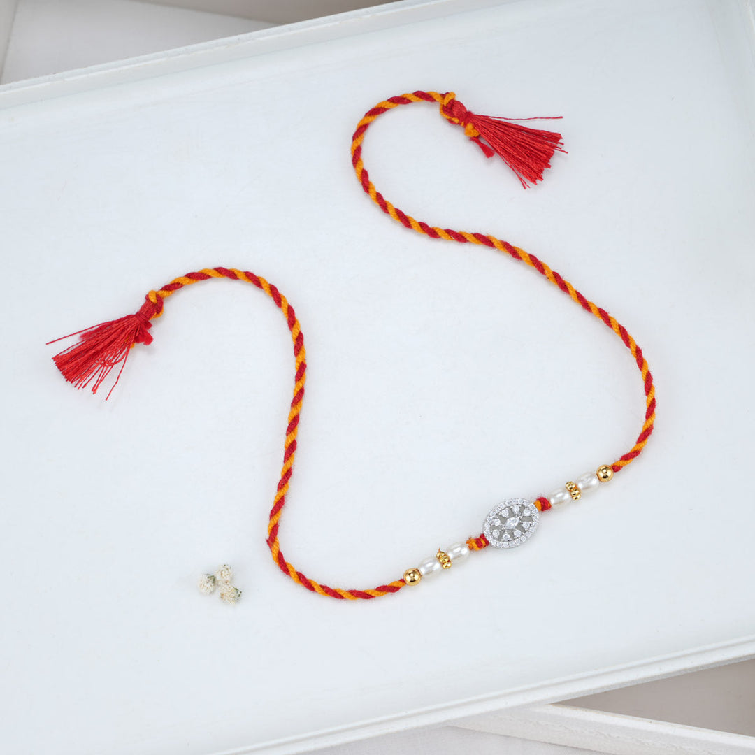 Pure 92.5 Silver Shining Silver Rakhi | SHOBITAM