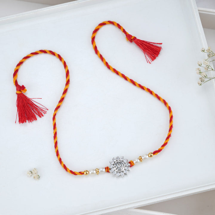 Pure 92.5 Precious Silver Rakhi with Shree Symbol