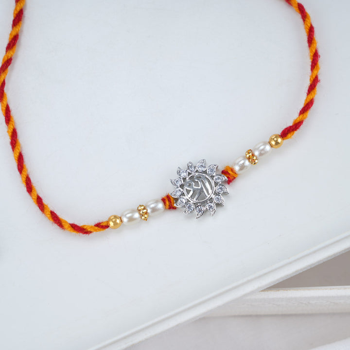 Pure 92.5 Precious Silver Rakhi with Shree Symbol