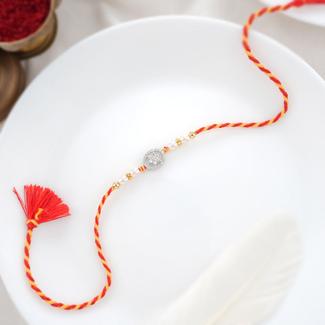 Pure 92.5 Silver Precious Silver Rakhi | SHOBITAM