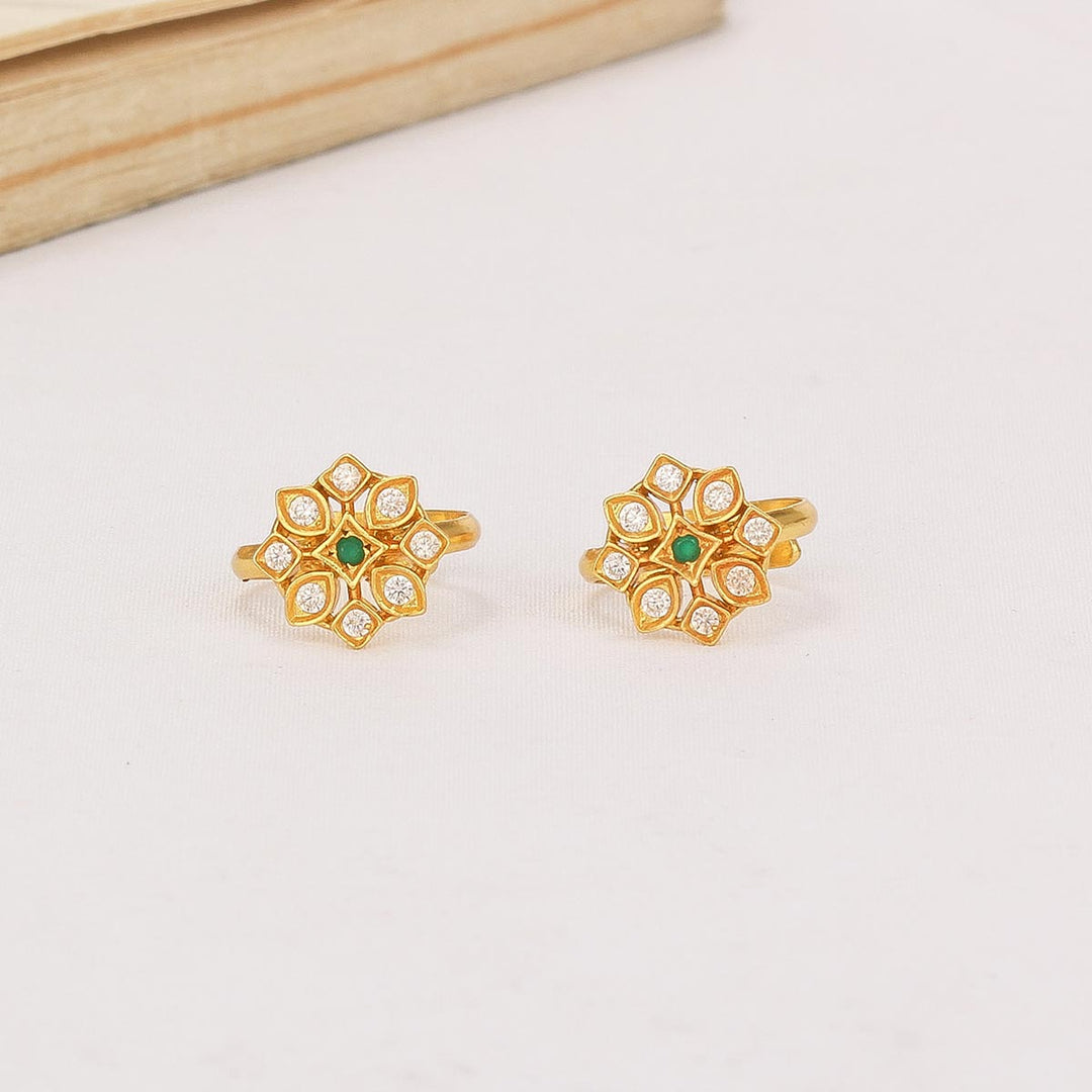 92.5 Silver, Gold Plated Rushanika Toe Ring | SHOBITAM