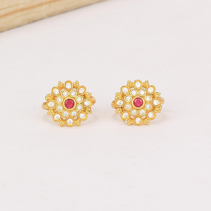92.5 Silver, Gold Plated Terisha Toe Ring | SHOBITAM