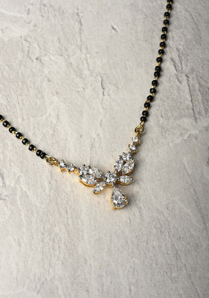 92.5 Pure Silver, Gorgeous Mangalsutra Chain With Earrings