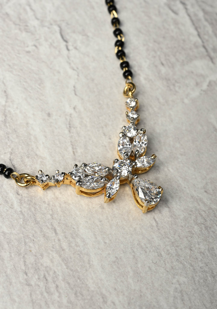 92.5 Pure Silver, Gorgeous Mangalsutra Chain With Earrings