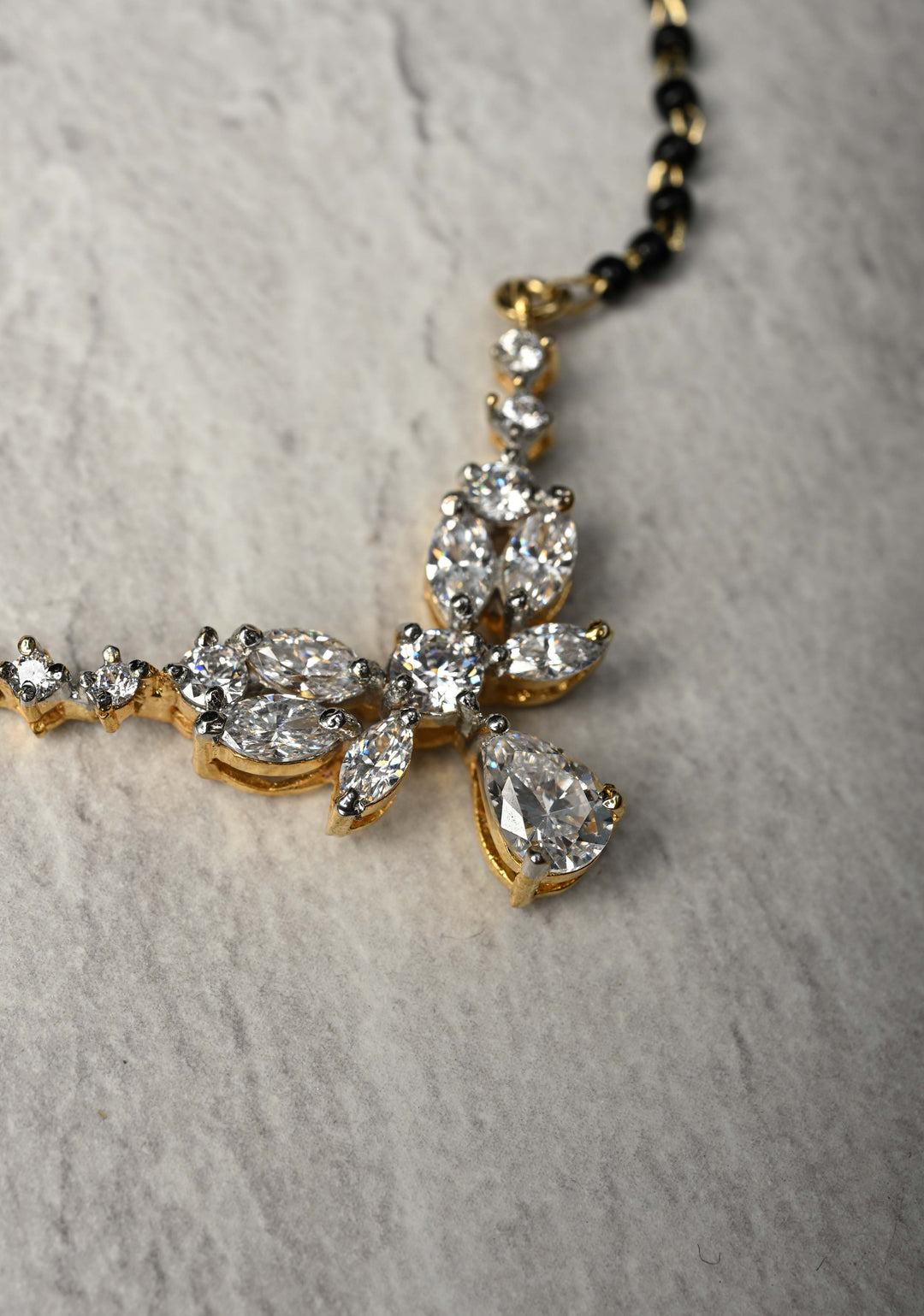 92.5 Pure Silver, Gorgeous Mangalsutra Chain With Earrings