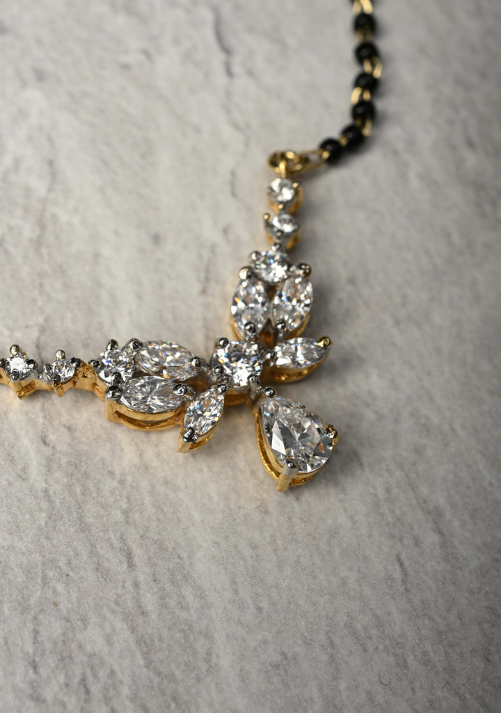92.5 Pure Silver, Gorgeous Mangalsutra Chain With Earrings
