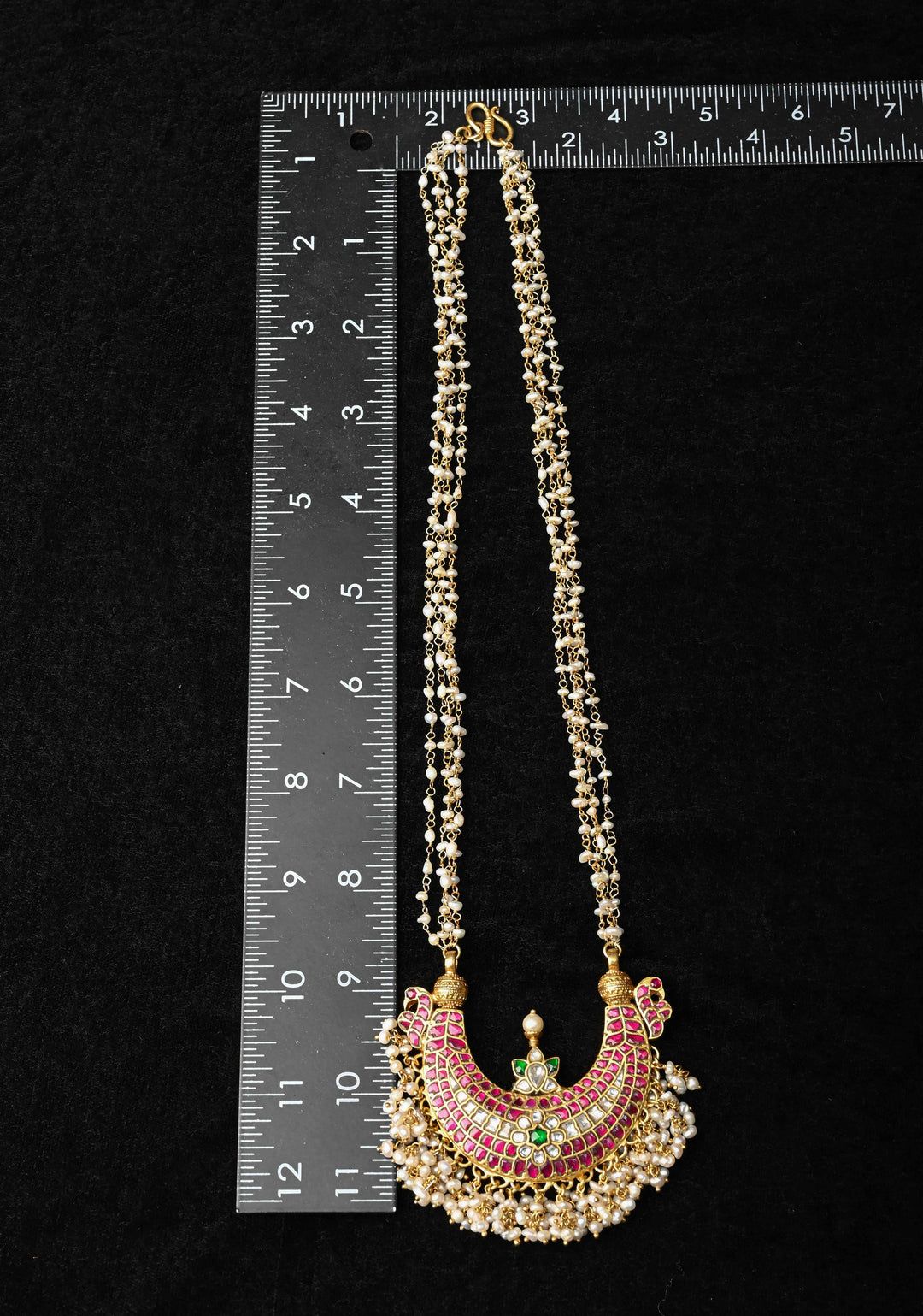 92.5 Silver 24 Karat Gold Plated Muthu Long Necklace