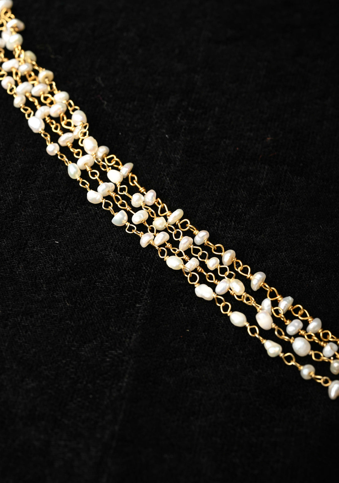 92.5 Silver 24 Karat Gold Plated Muthu Long Necklace