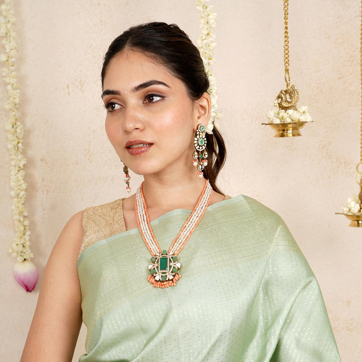 Pure 92.5 Silver Aswathy Long Victorian Necklace