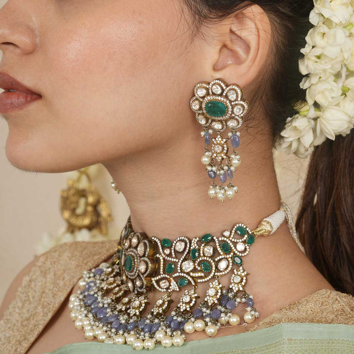Pure 92.5 Silver Iconic Style Victorian Choker Set | SHOBITAM