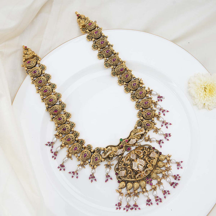 92.5 Silver, 22 kt Gold-Plated Mellina Long Necklace