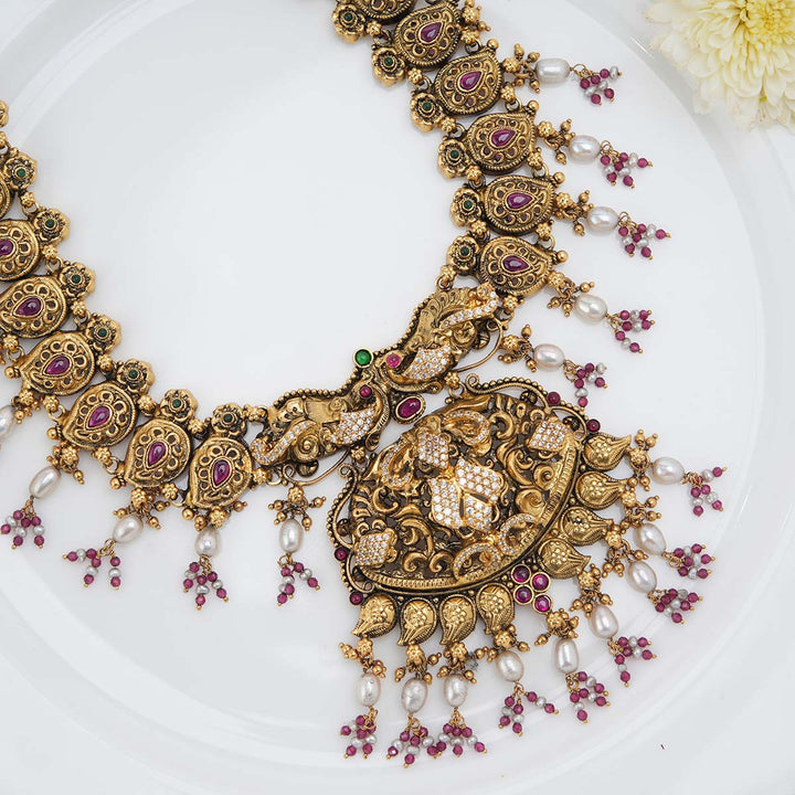 92.5 Silver, 22 kt Gold-Plated Mellina Long Necklace