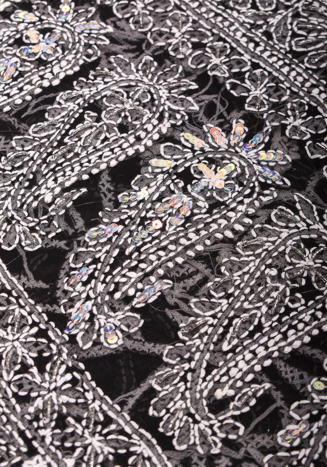 Fusion Saree with Black Chikankari Hand embroidered saree with Pink Kanjivaram Appliqued Borders and Pallu