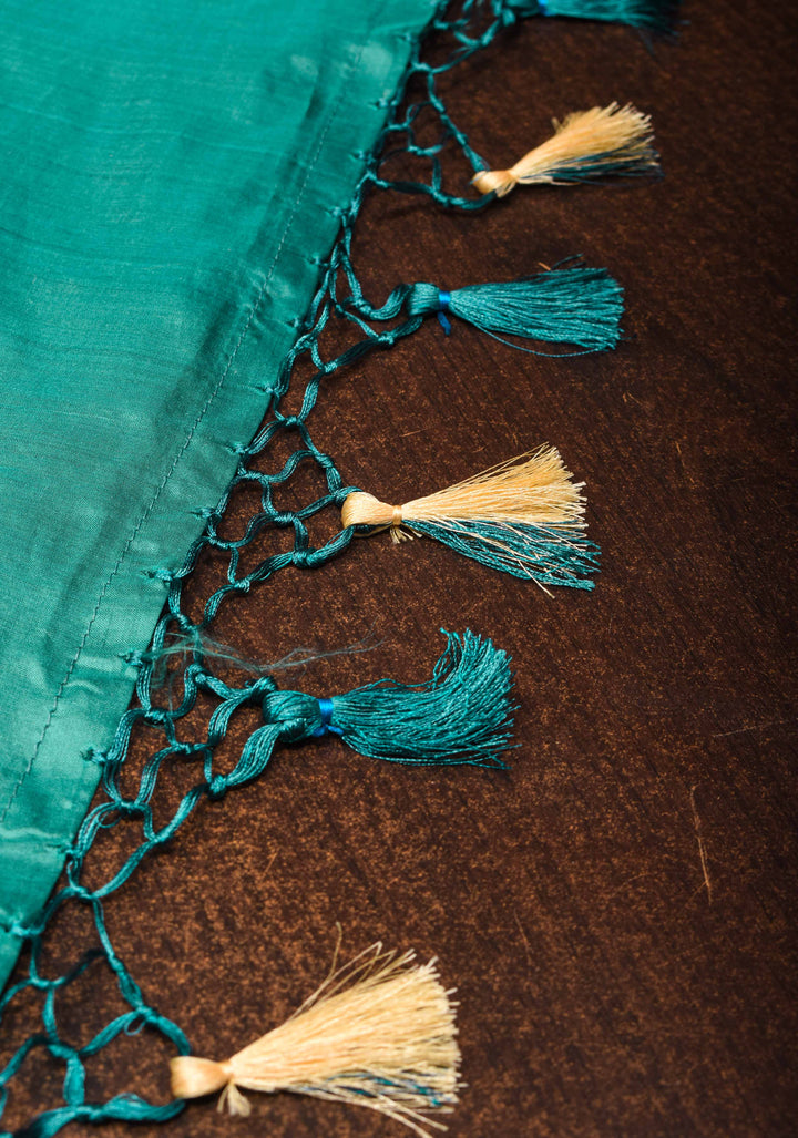 Authentic Hand Chikankari with Gotta Work on Maroon Georgette Saree and Fusion Kanjivaram Border