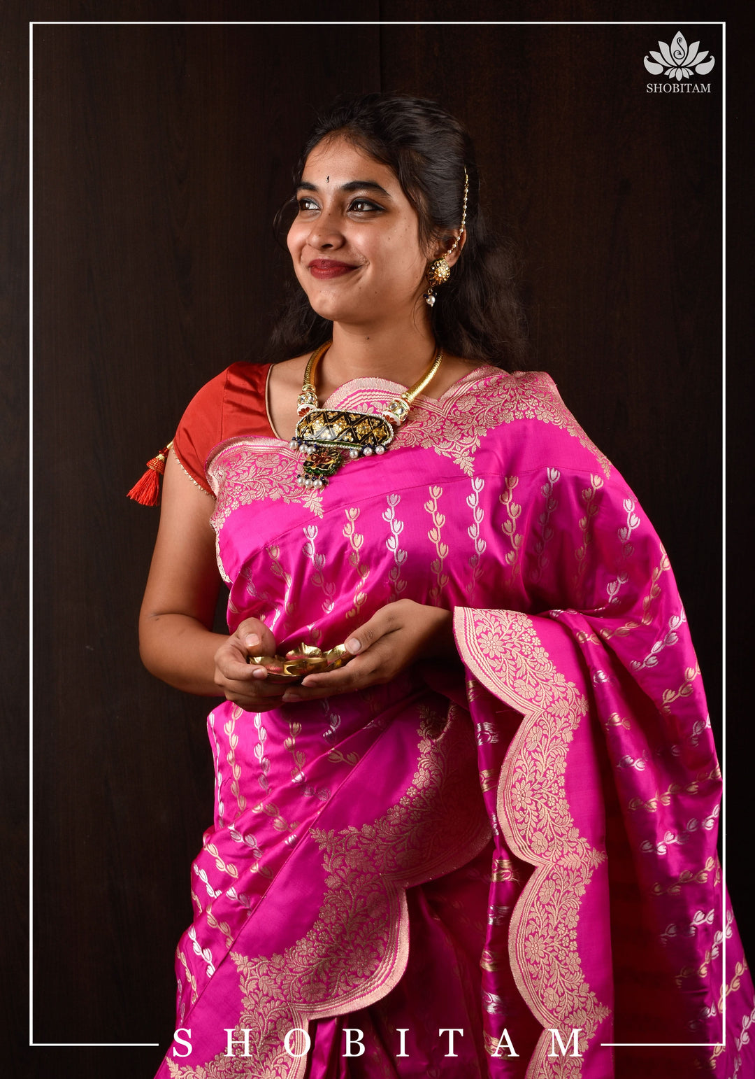 Lacquer Jewelry Hasli necklace and earrings set | Shobitam Jewelry