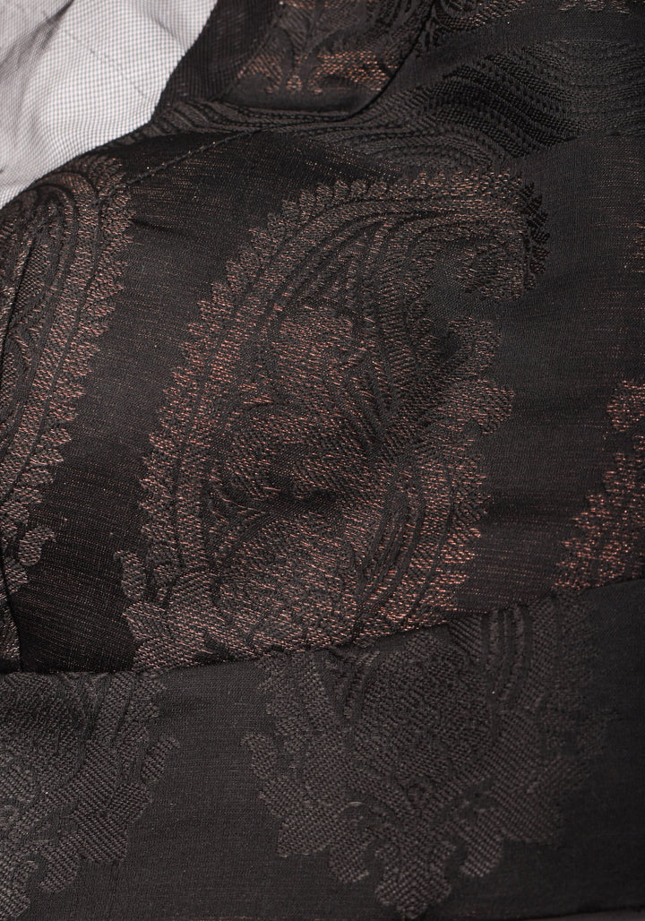 SIZE 32 Stunning Black Net Blouse with Sheer Yoke And net sleeves!