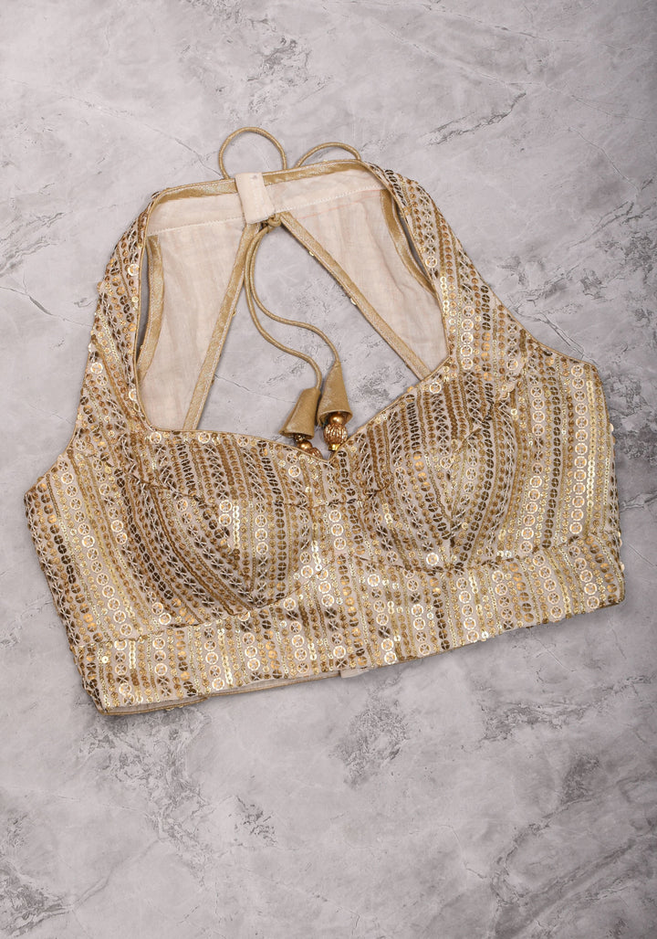 3 Tone sequins, halter neck blouse, mix and match blouse for saree. Made to Order