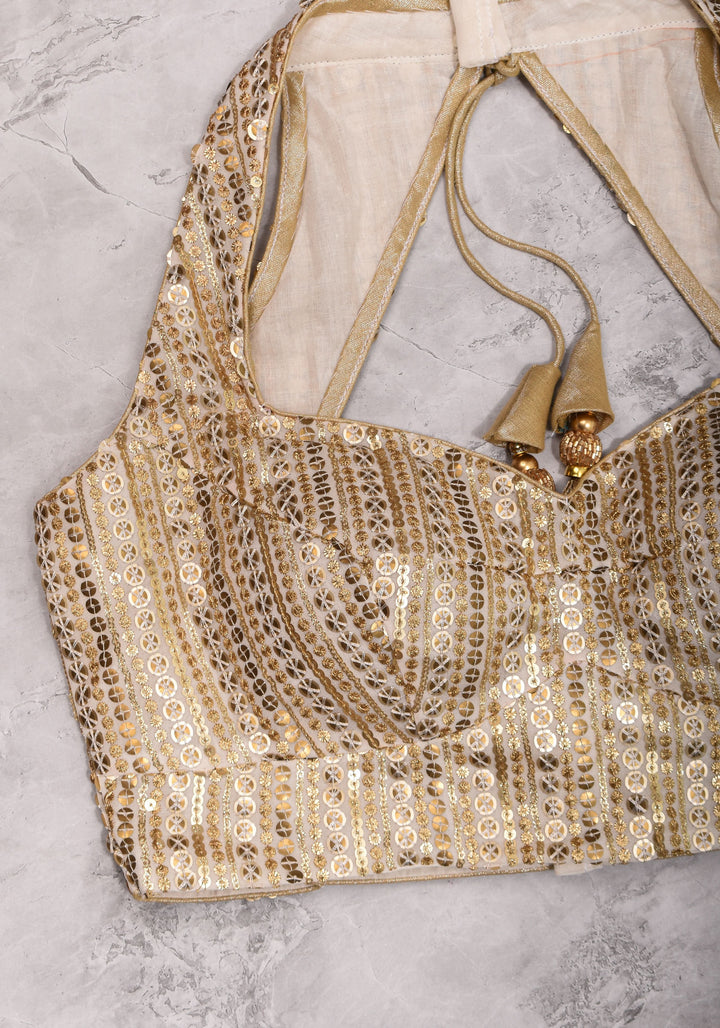 3 Tone sequins, halter neck blouse, mix and match blouse for saree. Made to Order