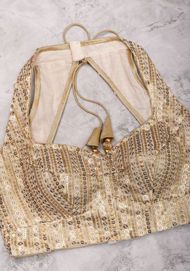 3 Tone sequins, halter neck blouse, mix and match blouse for saree. Made to Order