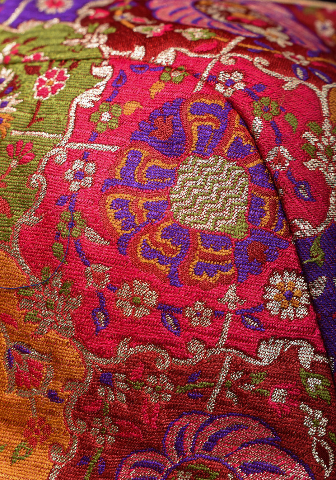 Made To Order: Banarasi Multicolor Brocade blouse with Cutdana Straps