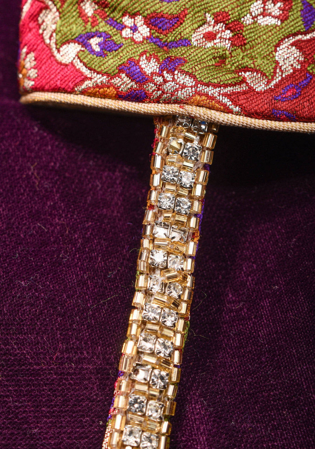 Made To Order: Banarasi Multicolor Brocade blouse with Cutdana Straps