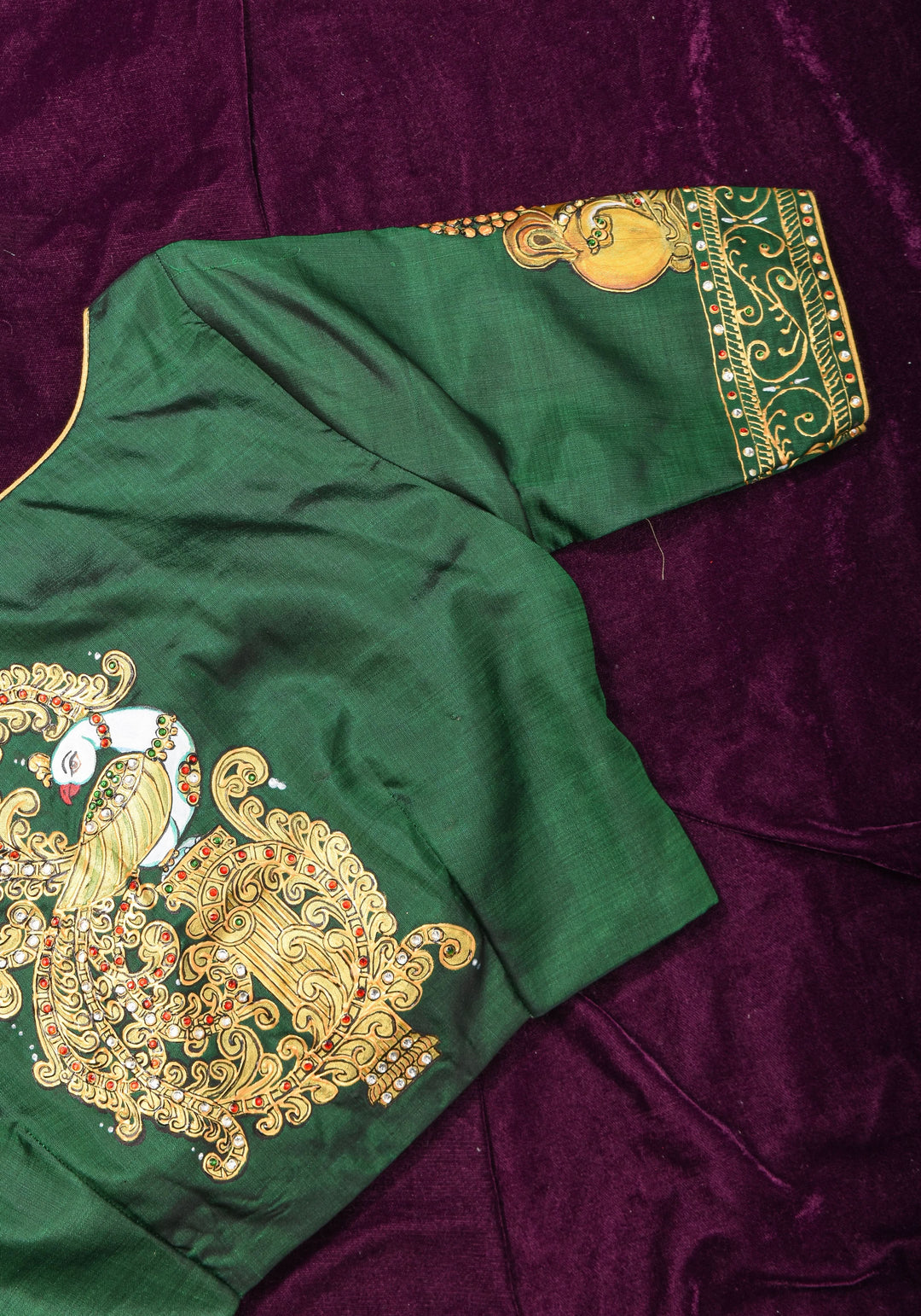 Tanjore Painting Annapakshi And Lion on Pure SIlk,  Made to Order | SHOBITAM