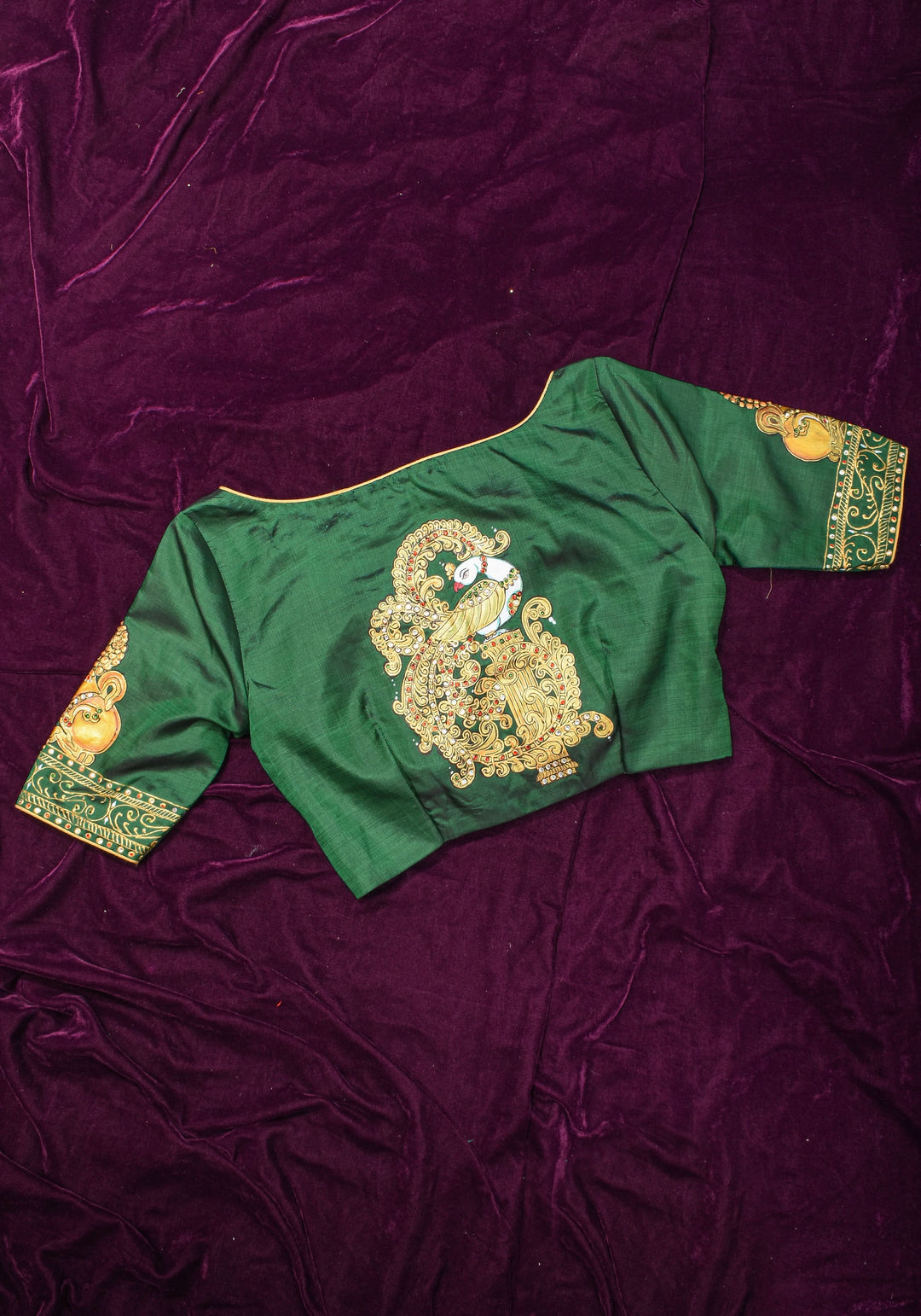 Tanjore Painting Annapakshi And Lion on Pure SIlk,  Made to Order | SHOBITAM