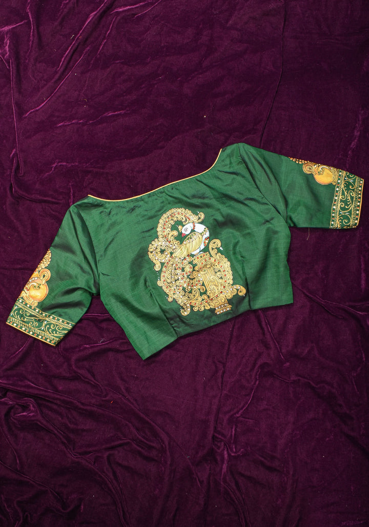 Tanjore Painting Annapakshi And Lion on Pure SIlk,  Made to Order | SHOBITAM