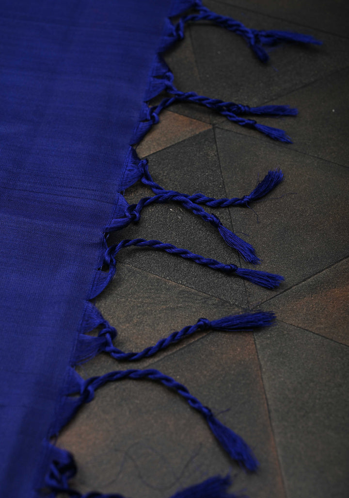 Borderless Turquoise & Sage Green Checks Kanjivaram Soft Silk Saree With Peacock Buttas | SILK MARK CERTIFIED