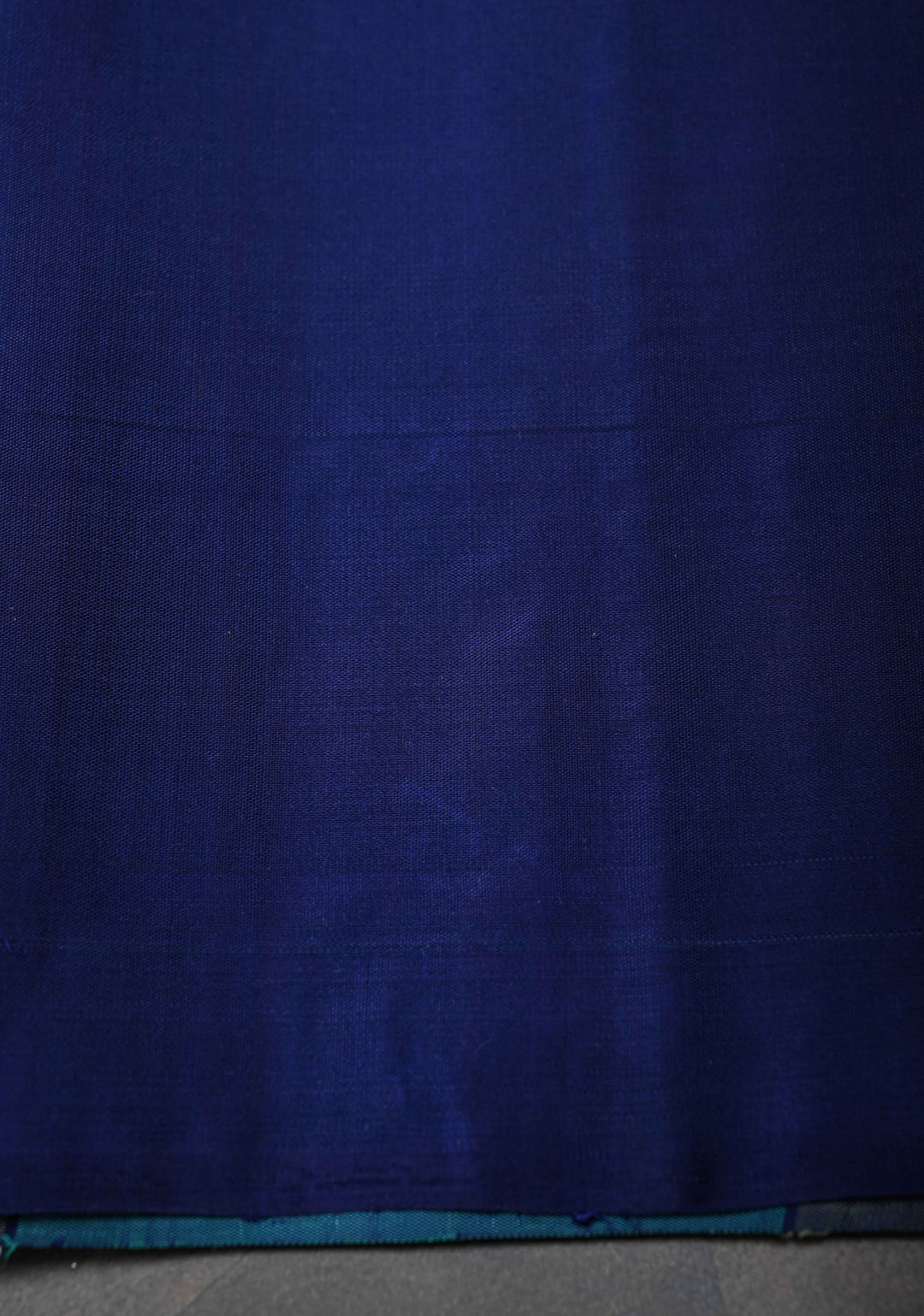 Borderless Turquoise & Sage Green Checks Kanjivaram Soft Silk Saree With Peacock Buttas | SILK MARK CERTIFIED