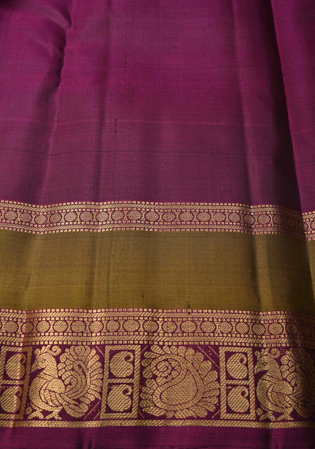 Peacock Blue Kanjivaram Soft Silk Saree with peacock Zari Buttas and rettai patti Zari Border | SILK MARK CERTIFIED