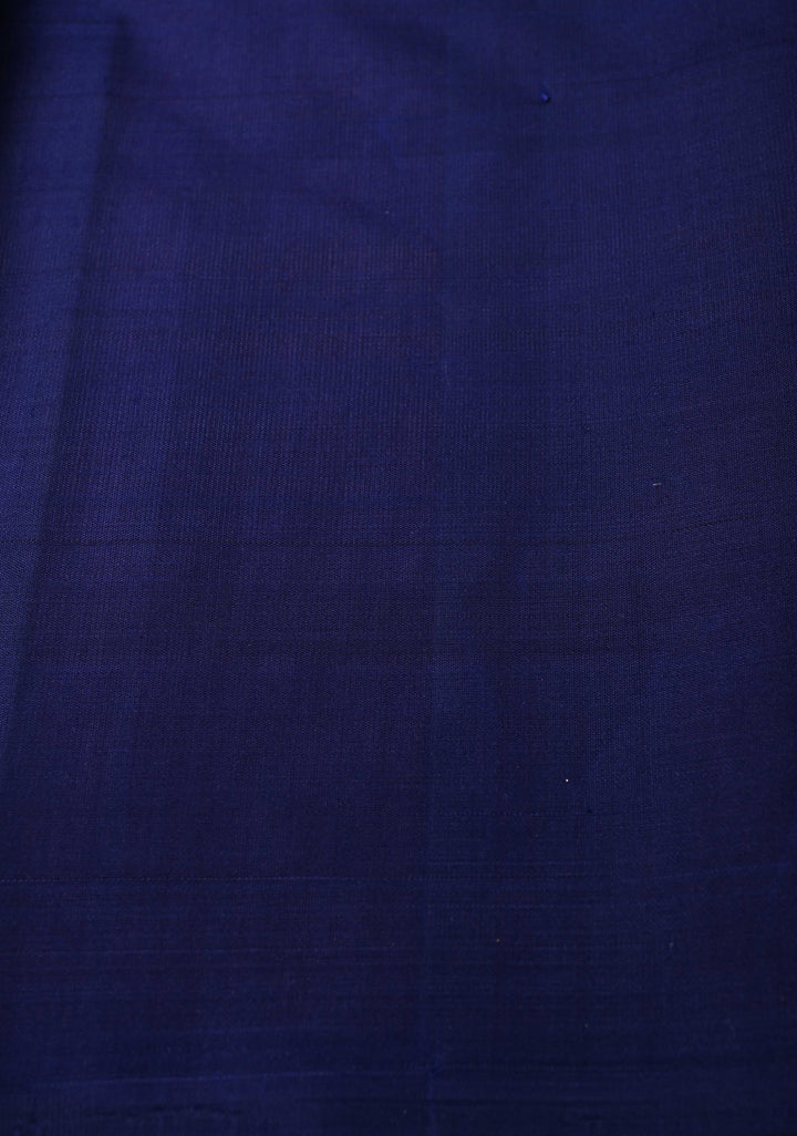 Blush Pink and Pink Borderless Checks Kanjivaram Soft Silk Saree With Peacock Buttas | SILK MARK CERTIFIED
