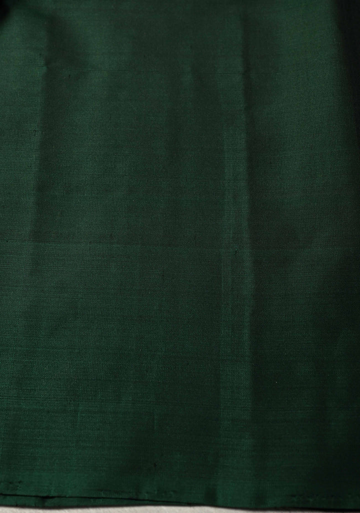Methi Yellow Kanjivaram Soft Silk Saree with Zari Buttas and Contrast Border | SILK MARK CERTIFIED