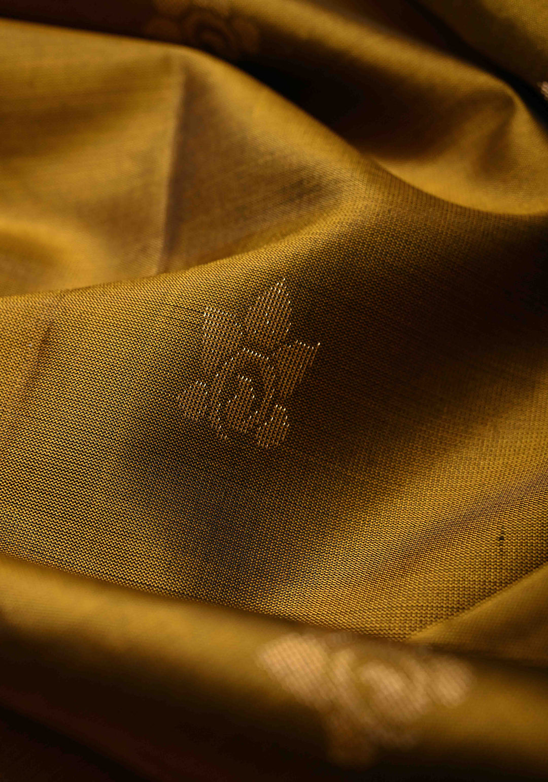 Methi Yellow Kanjivaram Soft Silk Saree with Zari Buttas and Contrast Border | SILK MARK CERTIFIED