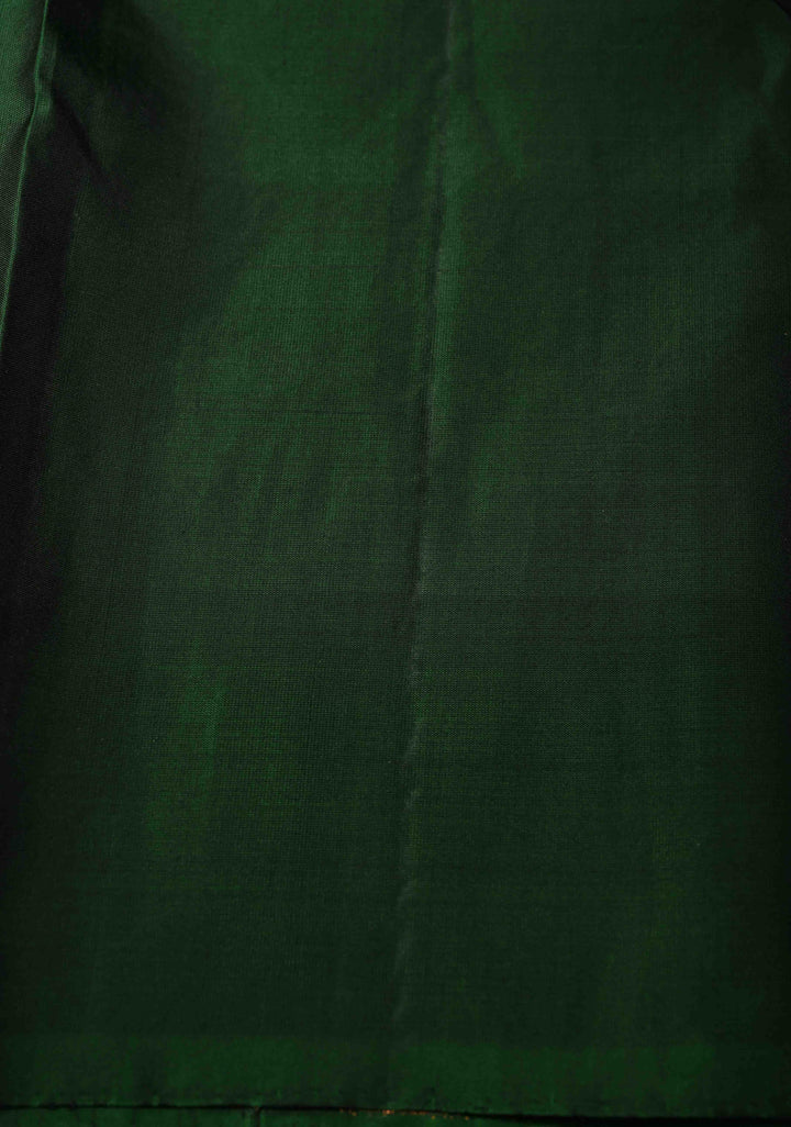 Rani Pink Kanjivaram Soft Silk Saree with Brocade Jaal and Contrast Zari Border | SILK MARK CERTIFIED