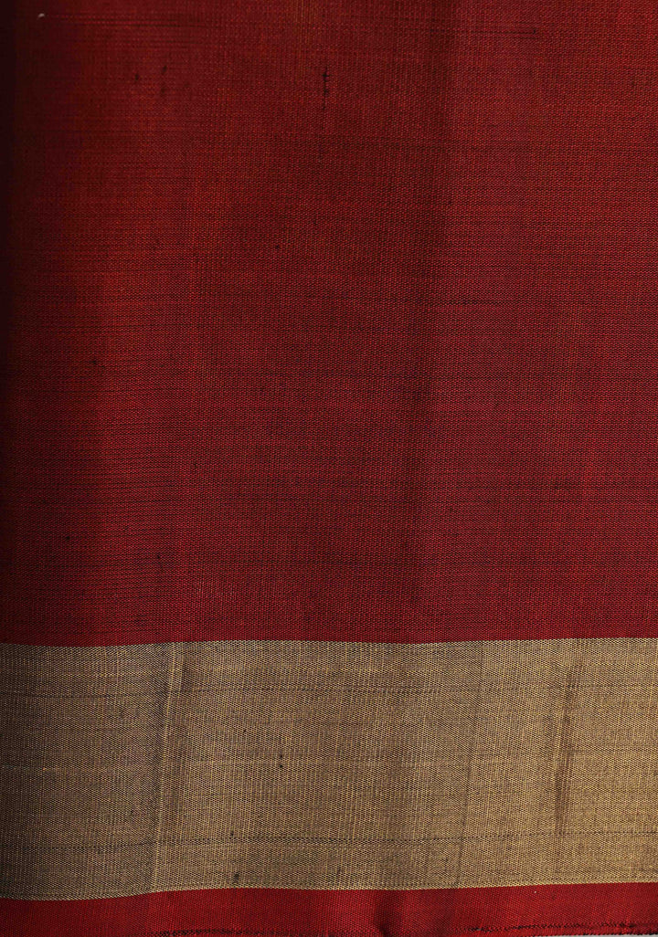 Sap Green Kanjivaram Soft Silk Saree with Zari Buttas and Contrast Zari Border | SILK MARK CERTIFIED