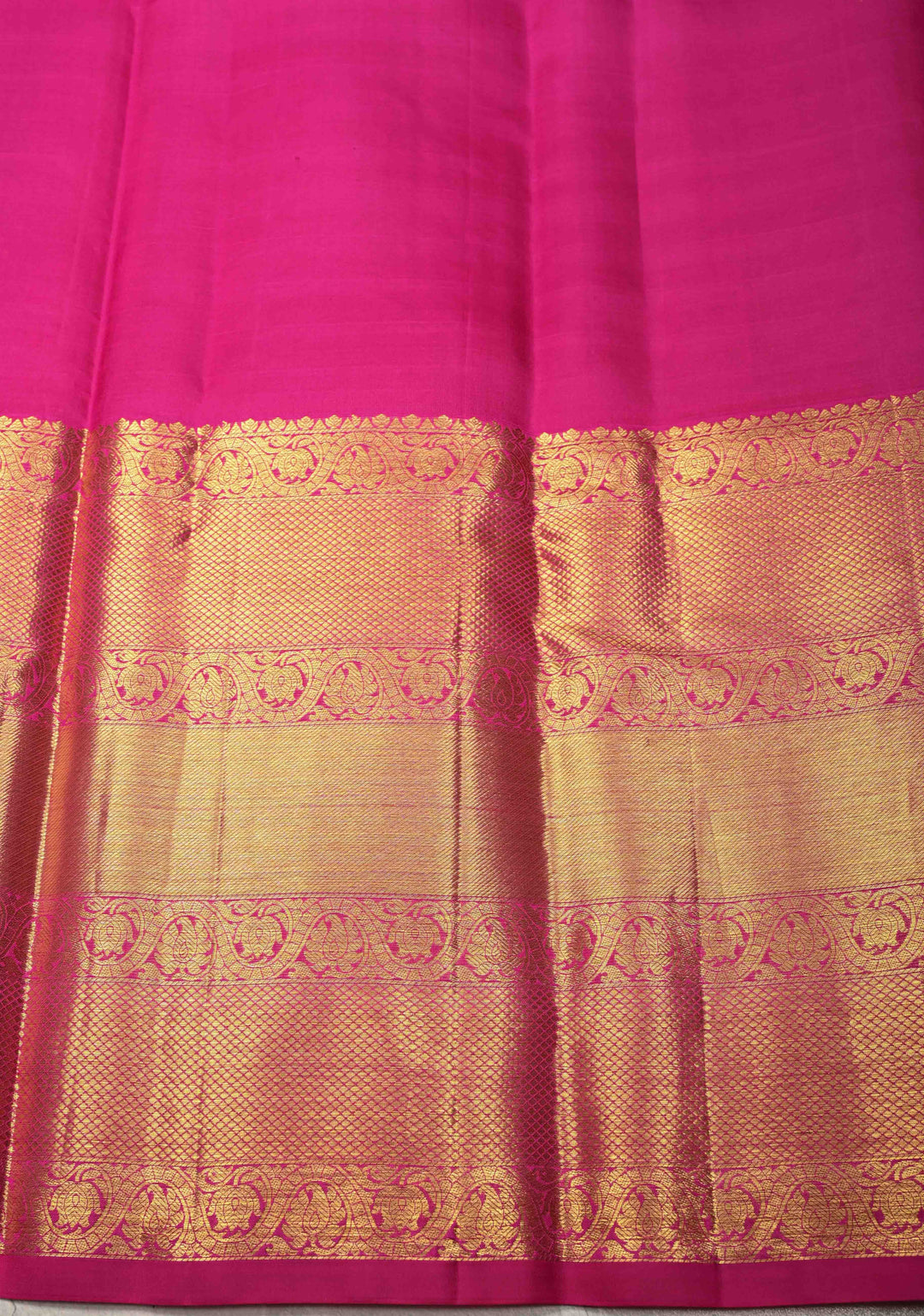 Chartreuse Brocade Kanjivaram Soft Silk Saree with Wide Zari Border | SILK MARK CERTIFIED